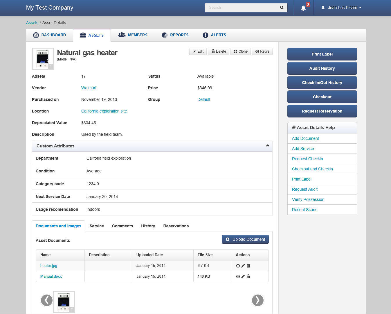 Features for tracking Inventory and Assets EZOfficeInventory